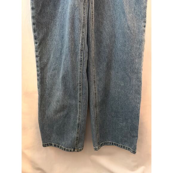 Simonett Denim Utility Jumpsuit Blue Jean Western Straight Leg Boiler Suit O/S - Picture 5 of 7